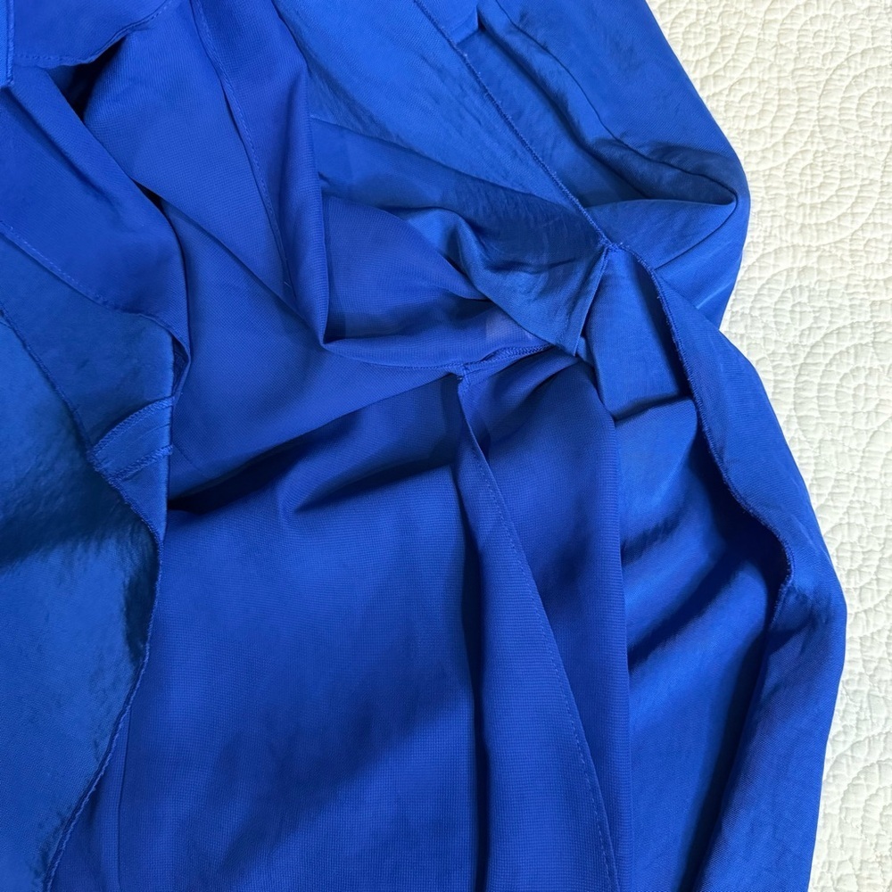Wilfred Cobalt Blue V-Neck Midi Slip Dress - Picture 9 of 11